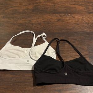 Set of TWO lululemon athletica Black and White Sports Bras size 8